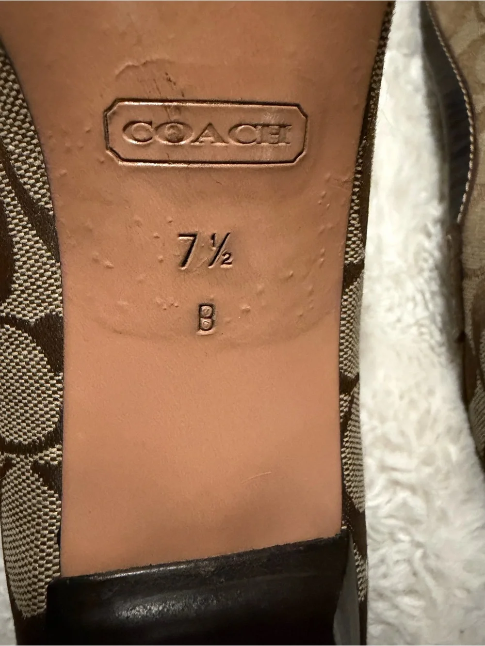 Coach Brown Signature Canvas Loafers with Brass Buckle In super good condition - Picture 2 of 7